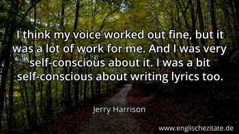 Englisches Zitat von Jerry Harrison als Bild