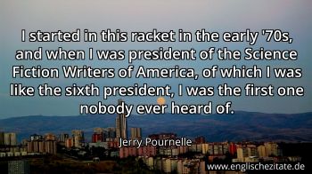 Englisches Zitat von Jerry Pournelle als Bild