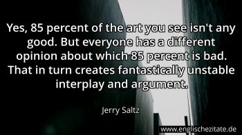 Englisches Zitat von Jerry Saltz als Bild