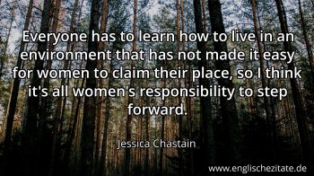 Englisches Zitat von Jessica Chastain als Bild