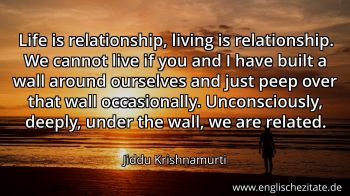 Englisches Zitat von Jiddu Krishnamurti als Bild