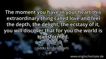 Englisches Zitat von Jiddu Krishnamurti als Bild