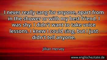 Englisches Zitat von Jillian Hervey als Bild