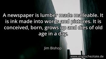 Englisches Zitat von Jim Bishop als Bild