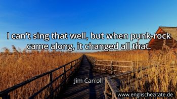 Englisches Zitat von Jim Carroll als Bild