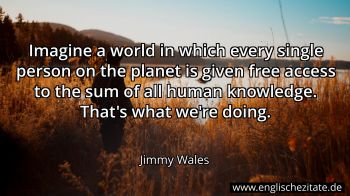 Englisches Zitat von Jimmy Wales als Bild