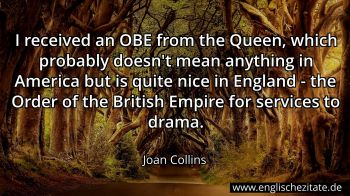 Englisches Zitat von Joan Collins als Bild