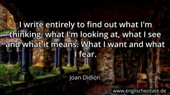 Englisches Zitat von Joan Didion als Bild