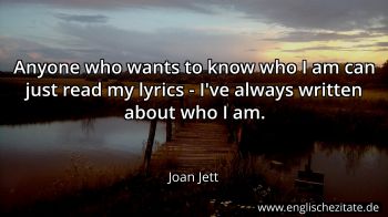 Englisches Zitat von Joan Jett als Bild