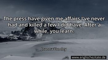 Englisches Zitat von Joanna Lumley als Bild