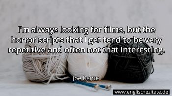 Englisches Zitat von Joe Dante als Bild