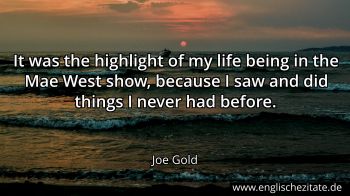 Englisches Zitat von Joe Gold als Bild