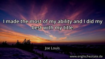 Englisches Zitat von Joe Louis als Bild