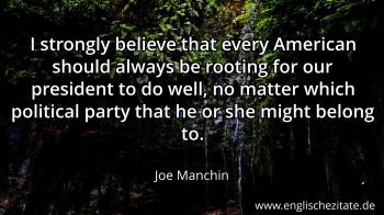 Englisches Zitat von Joe Manchin als Bild