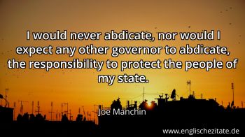 Englisches Zitat von Joe Manchin als Bild