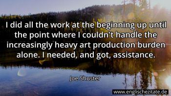 Englisches Zitat von Joe Shuster als Bild