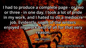 Englisches Zitat von Joe Shuster als Bild