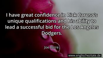 Englisches Zitat von Joe Torre als Bild