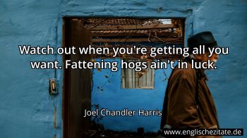 Englisches Zitat von Joel Chandler Harris als Bild