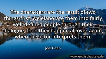 Englisches Zitat von Joel Coen als Bild