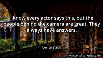 Englisches Zitat von Joel Gretsch als Bild