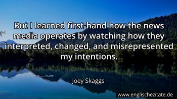 Englisches Zitat von Joey Skaggs als Bild