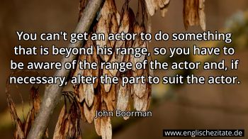 Englisches Zitat von John Boorman als Bild