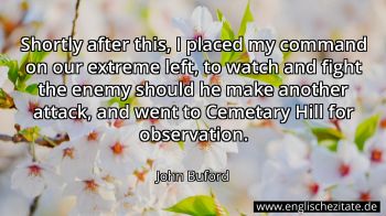 Englisches Zitat von John Buford als Bild