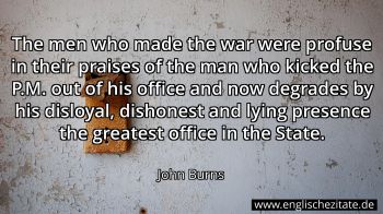 Englisches Zitat von John Burns als Bild