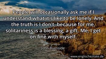 Englisches Zitat von John Burnside als Bild