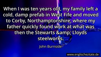Englisches Zitat von John Burnside als Bild