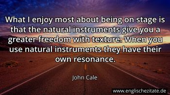 Englisches Zitat von John Cale als Bild
