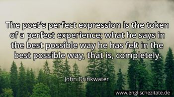 Englisches Zitat von John Drinkwater als Bild