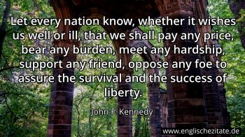 Englisches Zitat von John F. Kennedy als Bild