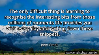 Englisches Zitat von John Grant als Bild