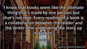 Englisches Zitat von John Green als Bild