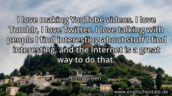 Englisches Zitat von John Green als Bild
