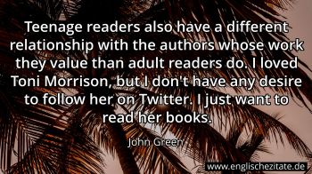 Englisches Zitat von John Green als Bild