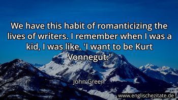 Englisches Zitat von John Green als Bild