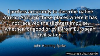 Englisches Zitat von John Hanning Speke als Bild