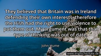 Englisches Zitat von John Hume als Bild