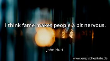 Englisches Zitat von John Hurt als Bild