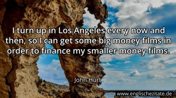 Englisches Zitat von John Hurt als Bild