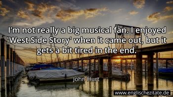 Englisches Zitat von John Hurt als Bild