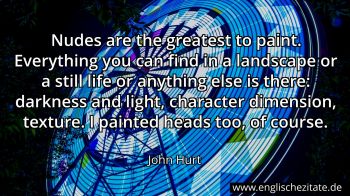 Englisches Zitat von John Hurt als Bild