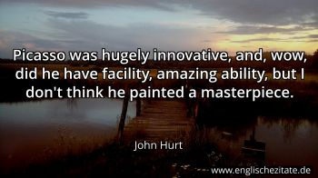 Englisches Zitat von John Hurt als Bild