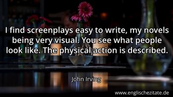 Englisches Zitat von John Irving als Bild