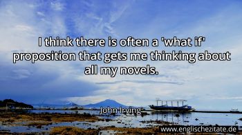 Englisches Zitat von John Irving als Bild