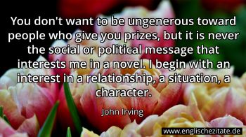 Englisches Zitat von John Irving als Bild