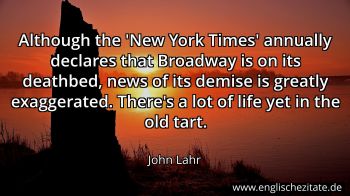 Englisches Zitat von John Lahr als Bild